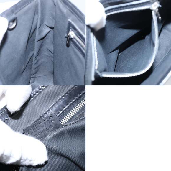 CELINE C Macadam Canvas Shoulder Bag Black - Picture 12 of 12